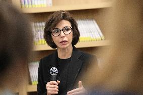 Rachida Dati Visits Media Library in Rilleux