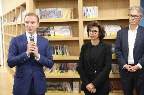 Rachida Dati Visits Media Library in Rilleux