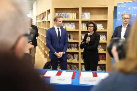 Rachida Dati Visits Media Library in Rilleux