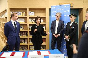 Rachida Dati Visits Media Library in Rilleux