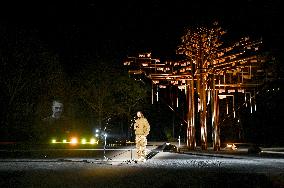 Tree of Memory installation unveiled in Zaporizhzhia