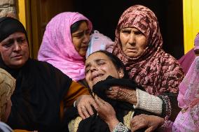 Funeral Procession Of Doctor Shanawaz Dar After Militant Attack In Kashmir's Ganderbal District