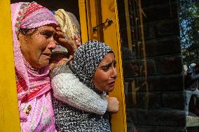 Funeral Procession Of Doctor Shanawaz Dar After Militant Attack In Kashmir's Ganderbal District