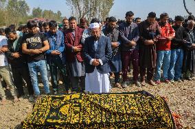 Funeral Procession Of Doctor Shanawaz Dar After Militant Attack In Kashmir's Ganderbal District