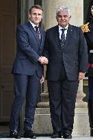 French President Emmanuel Macron welcomes President of Panama Jose Raul Mulino at the Elysee Palace FA