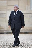 French President Emmanuel Macron welcomes President of Panama Jose Raul Mulino at the Elysee Palace FA