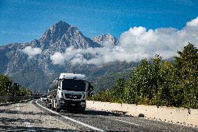 A24 Highway In Italy