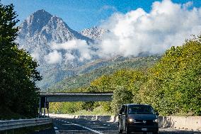 A24 Highway In Italy