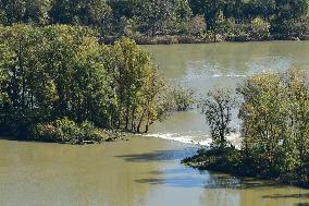 Hydraulic Dam In The Loire After The Floods