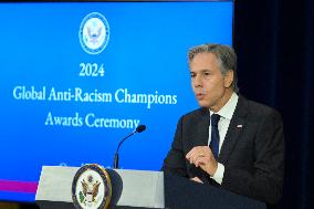 DC: Sec Blinken hold a Secretary of State's Award for Global Anti Racism Champions ceremony