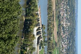 Hydraulic Dam In The Loire After The Floods