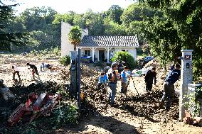 Restoration Of The Village Of Limony In Ardeche After The Natural Disaster