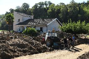 Restoration Of The Village Of Limony In Ardeche After The Natural Disaster