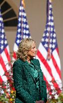 First Lady Jill Biden Speaks In The Rose Garden About An Enhanced White House Tour Experience On October 21, 2024