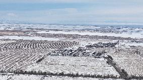 Heavy Snow Hit Tianshan Mountain in Hami