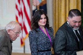 President Joe Biden and first lady Dr. Jill Biden deliver remarks at a National Arts and Humanities Reception