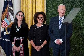 President Joe Biden and first lady Dr. Jill Biden deliver remarks at a National Arts and Humanities Reception