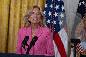 President Joe Biden and first lady Dr. Jill Biden deliver remarks at a National Arts and Humanities Reception