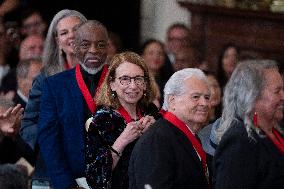 President Joe Biden and first lady Dr. Jill Biden deliver remarks at a National Arts and Humanities Reception