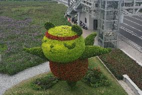 Giant Yoga Panda in Hangzhou