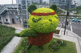 Giant Yoga Panda in Hangzhou