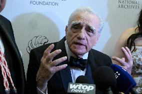 DC: Actor Grann, Filmmaker Scorsese and Actress Gladstone hold a Record of Achivement Award honor ceremony