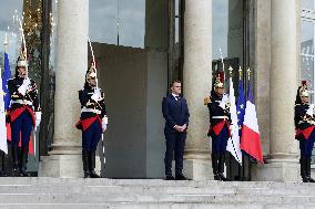 France's President Macron And Panama's President Jose Raul Mulino Before A Meeting At The Elysee In Paris