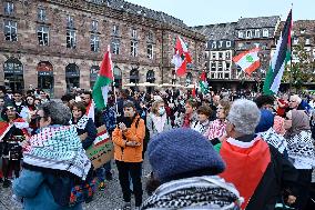 Demonstration in Support of Lebanon and Palestine - Strasbourg