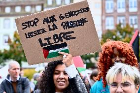 Demonstration in Support of Lebanon and Palestine - Strasbourg