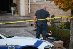 Investigators From Peel Regional Police At Scene Of A Home Invasion