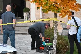 Investigators From Peel Regional Police At Scene Of A Home Invasion