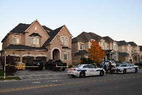 Investigators From Peel Regional Police At Scene Of A Home Invasion