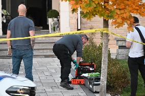 Investigators From Peel Regional Police At Scene Of A Home Invasion