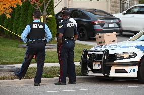 Investigators From Peel Regional Police At Scene Of A Home Invasion