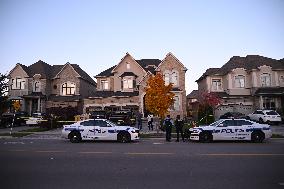 Investigators From Peel Regional Police At Scene Of A Home Invasion