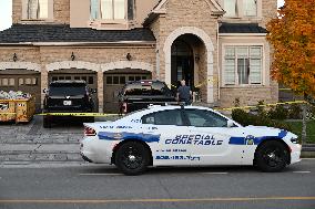 Investigators From Peel Regional Police At Scene Of A Home Invasion