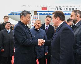 Xi Jinping arrives In Kazan