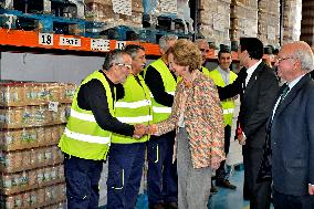 Queen Sofía Visits The Food Bank Foundation - Spain