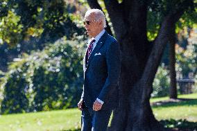 President Biden Departs White House for New Hampshire