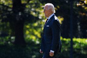 President Biden Departs White House for New Hampshire