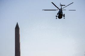 President Biden Departs White House for New Hampshire