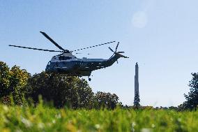 President Biden Departs White House for New Hampshire