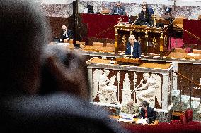 Marine Le Pen speech during a debate on the 2025 finance bill - Paris