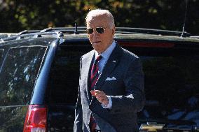 President Biden Departs White House for New Hampshire