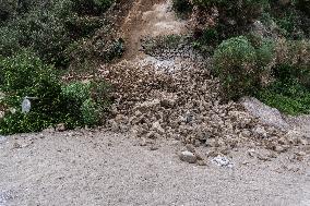 Landslide In Capri.