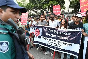 Protesters Stage Demonstration Demanding President's Resignation In Dhaka.