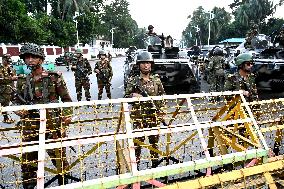 Protesters Stage Demonstration Demanding President's Resignation In Dhaka.