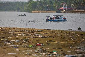 Trash And Filth Along Paruthiyoor Beach