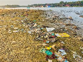 Trash And Filth Along Paruthiyoor Beach