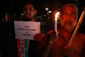 Protest Against Target Killings In Kashmir